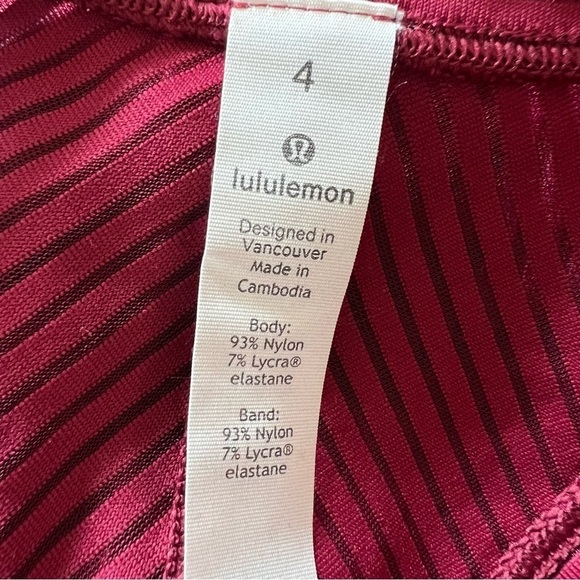 Lululemon striped mesh high neck open back sleeveless tank 13048 - Picture 7 of 10